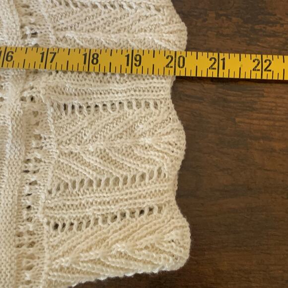 No Boundaries Ivory Long Sleeve Open Cardigan Size Junior Large (11-13) - Picture 6 of 6